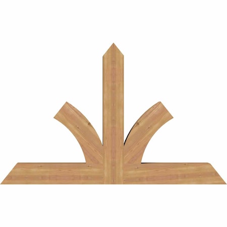Ekena Millwork Richland Timber Gable Bracket, Western Red Cedar, 60"W x 38"H x 5 1/2"D x 5 1/2"F, 15/12 Pitch GBW060X38X0606RIC00SWR